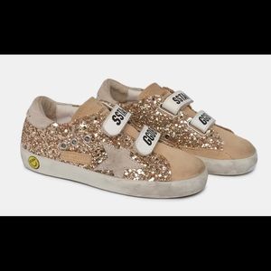Old School Golden Goose Glitter Sneakers Size 8t or 24 euro